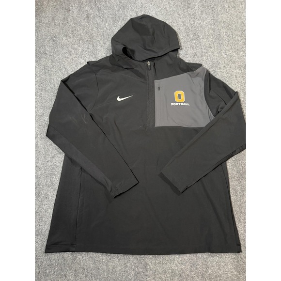 Nike Other - O Football Jacket Mens XL Black Football Nike Hooded Half Zip Coach Pullover